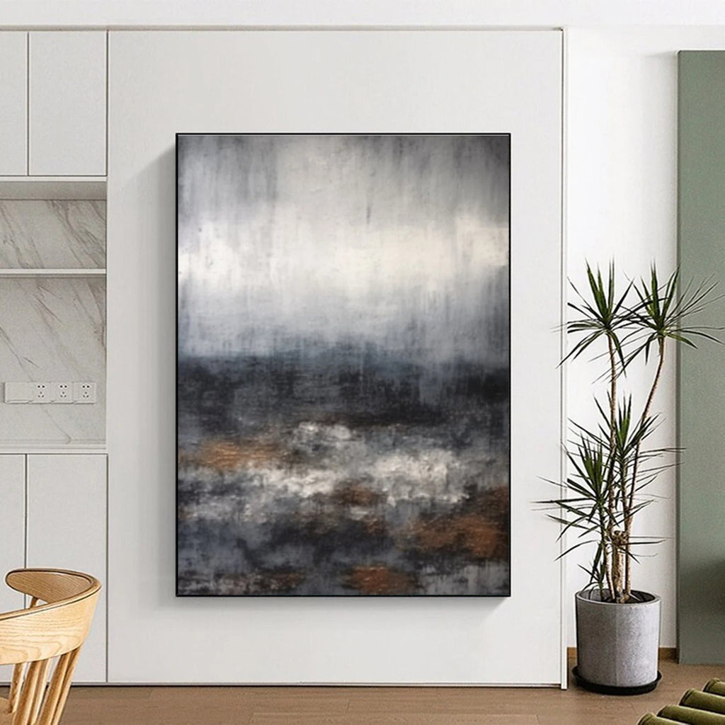Gray - Toned Abstract Scene with Subtle Colors ADGE368