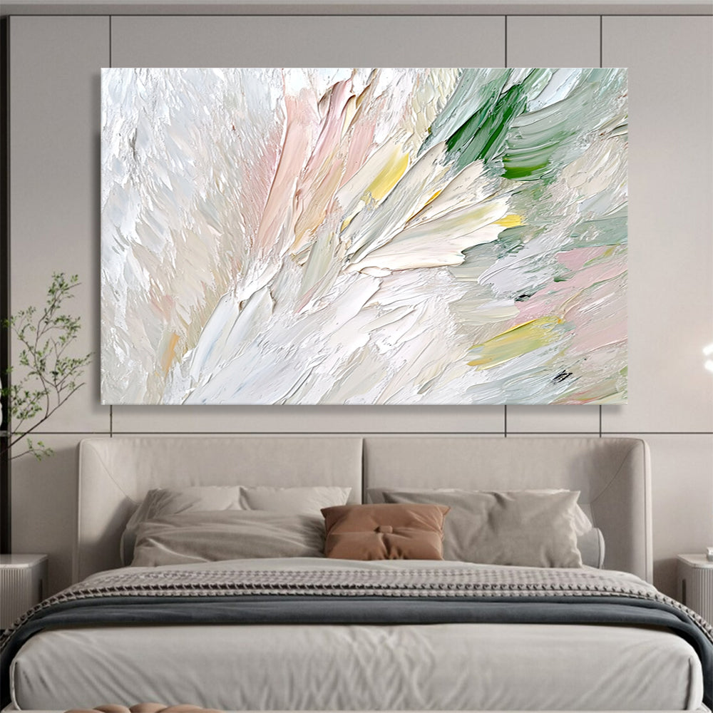 Pastel Colorful Textured - Impasto Floral Abstract Painting DYP042