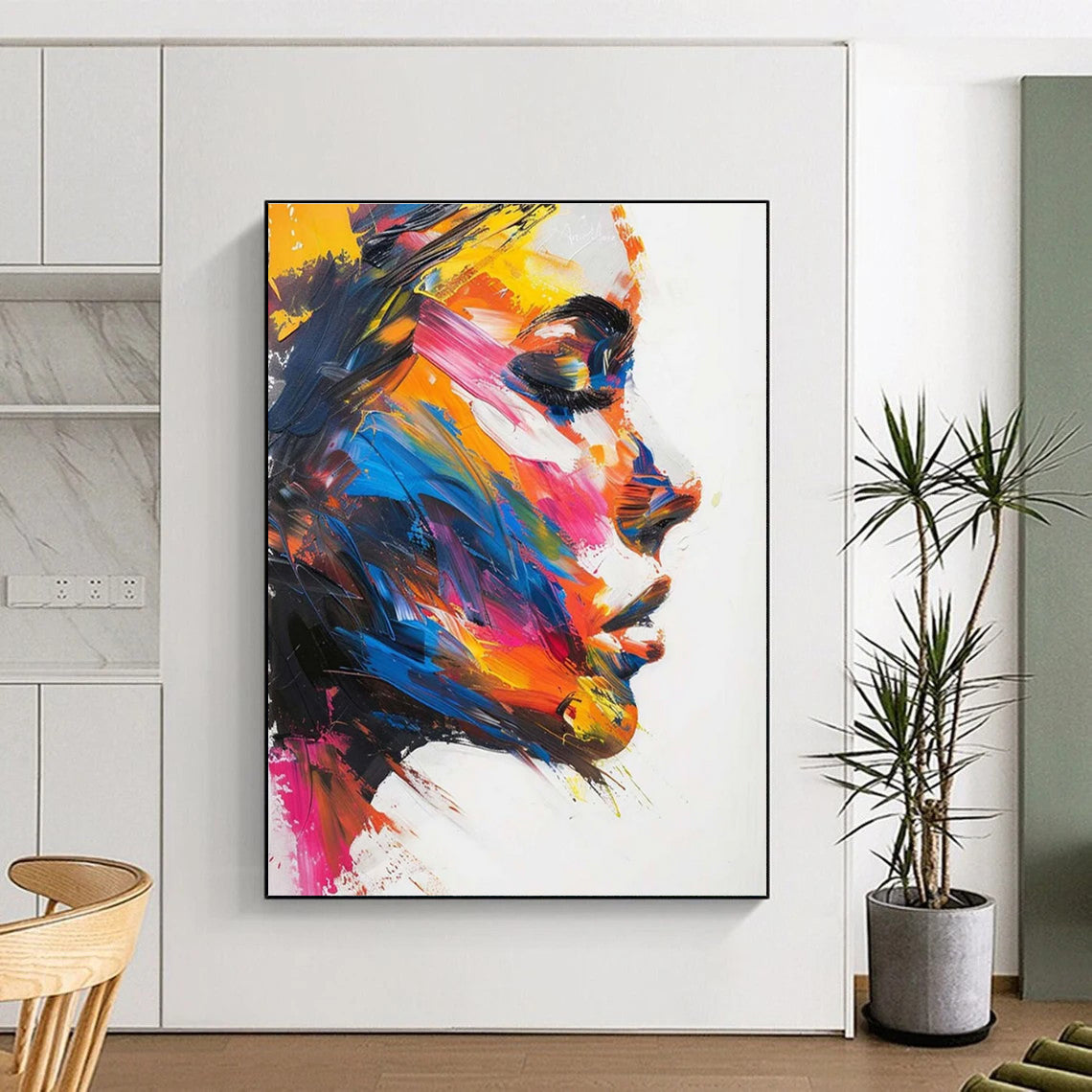 Colorful Abstract Portrait Painting ADGE089