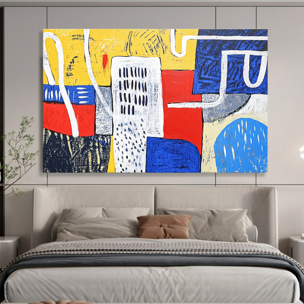 Colorful Geometric Chaos Painting DYP107