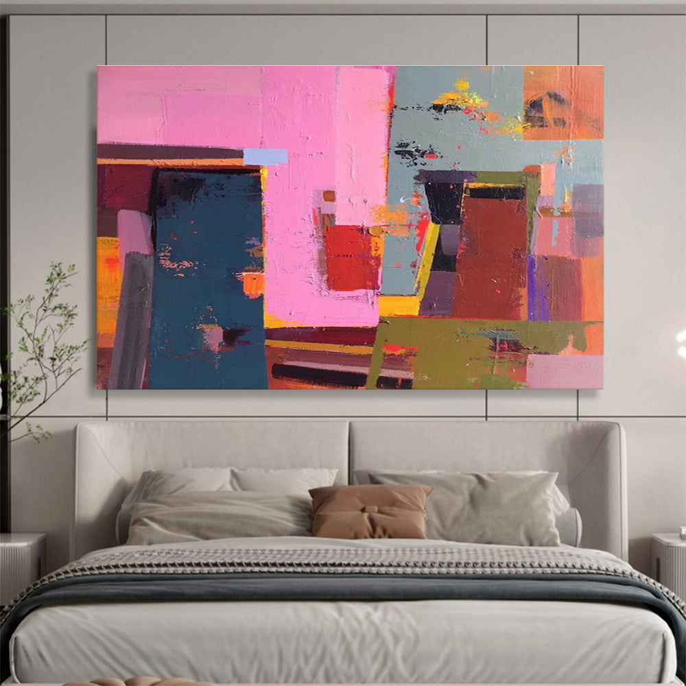 Colorful Geometric Abstraction Abstract Painting THY003