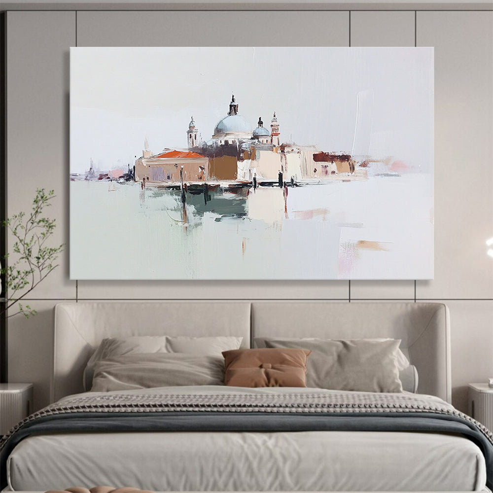 Abstract Venice Scene Painting with Soft Color Palette DYP285