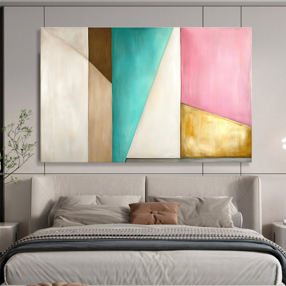Geometric Color Block Abstract Painting DYP078