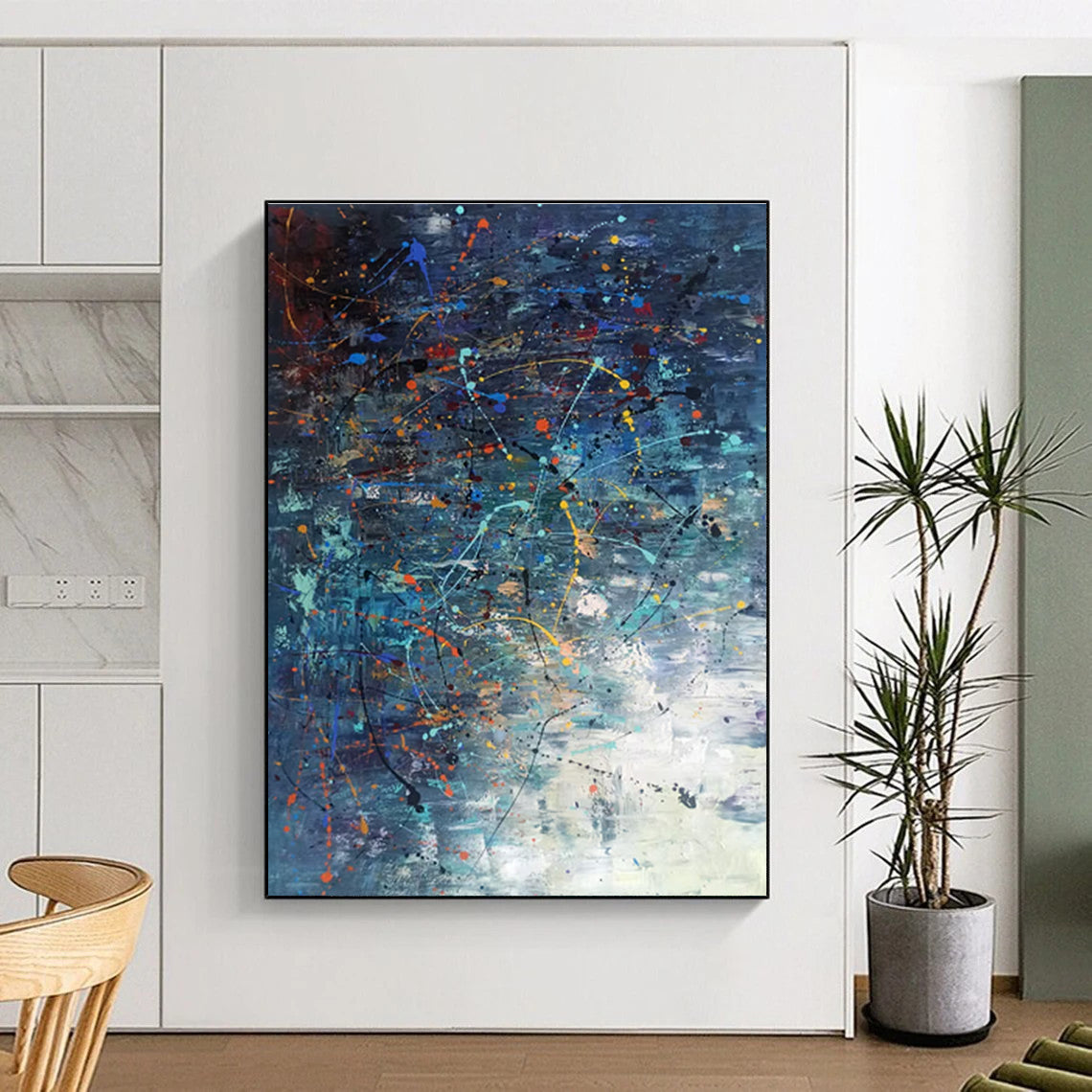Colorful Splatter Abstract Painting ADGE246