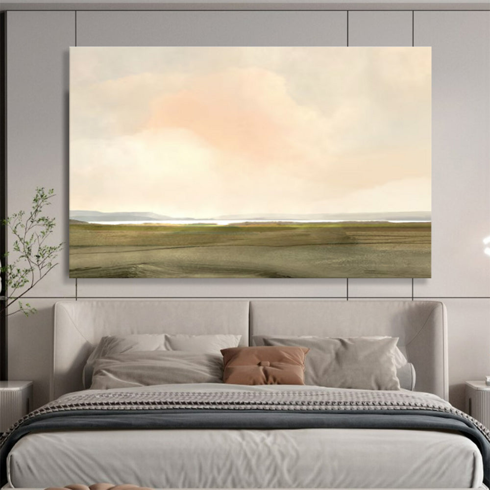 Open - sky Landscape Abstract Painting with Subtle Color Gradients THY121