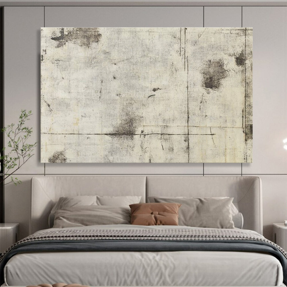 Gray Textured Background Abstract Painting with Subtle Marks DYP612