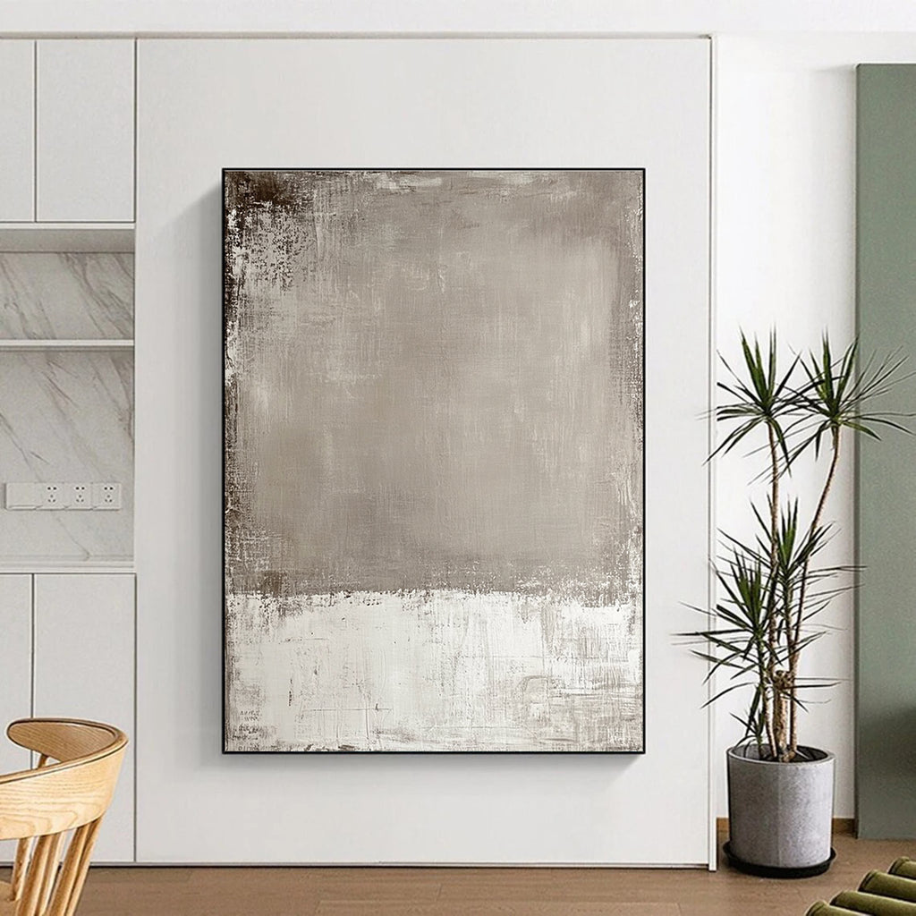 Gray Textured Abstract Painting with Soft Transitions GER122