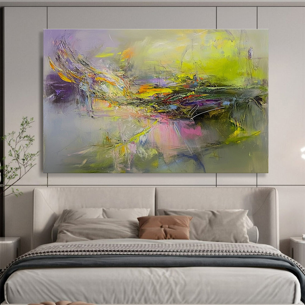 Vibrant Color Fusion Abstract Painting with Bold Strokes DYP463