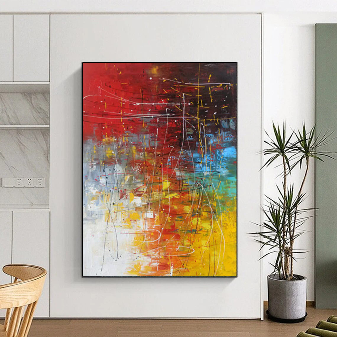 Colorful Abstract Expression Painting ADGE254