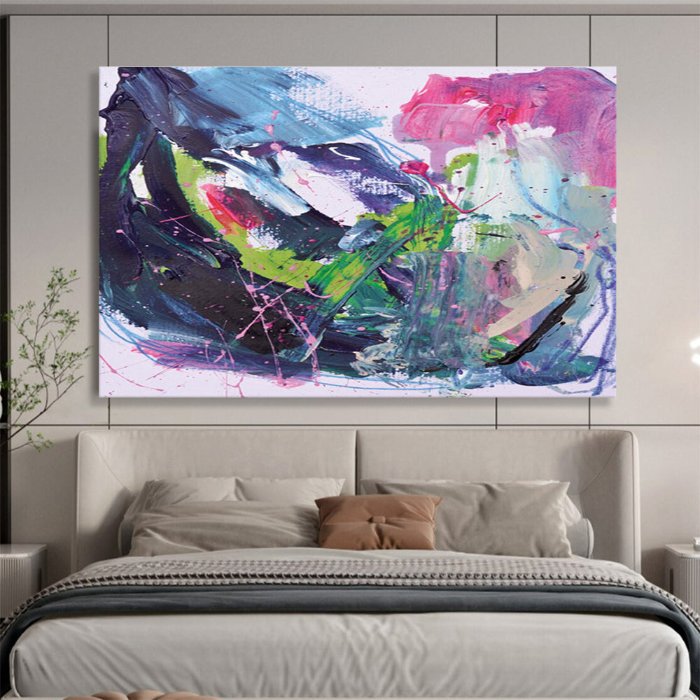 Colorful Expressive Abstract Painting with Bold Brushstrokes THY131