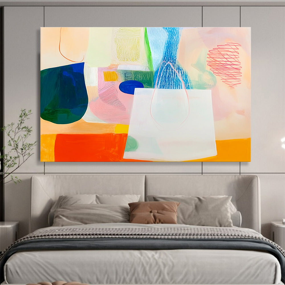 Pastel - Toned Abstract Composition Painting DYP109