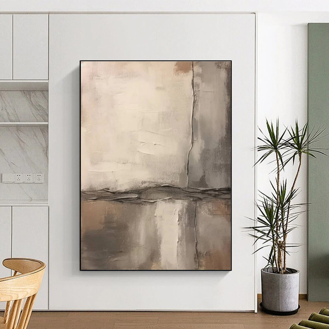 Earthy Tones Abstract Painting with Textured Layers ADGE443