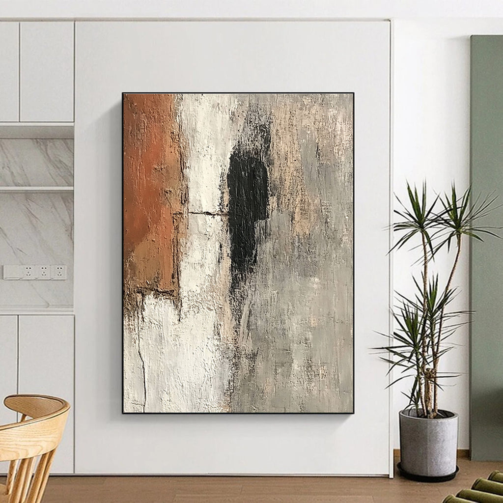 Earth Tone Abstract Painting with Subtle Textures GER586