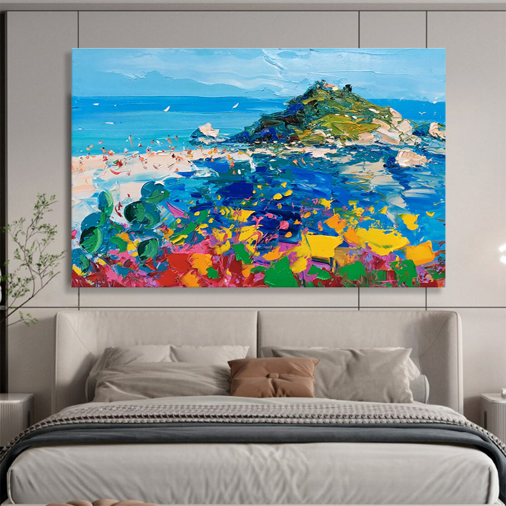 Colorful Island Beach Abstract Painting THY479