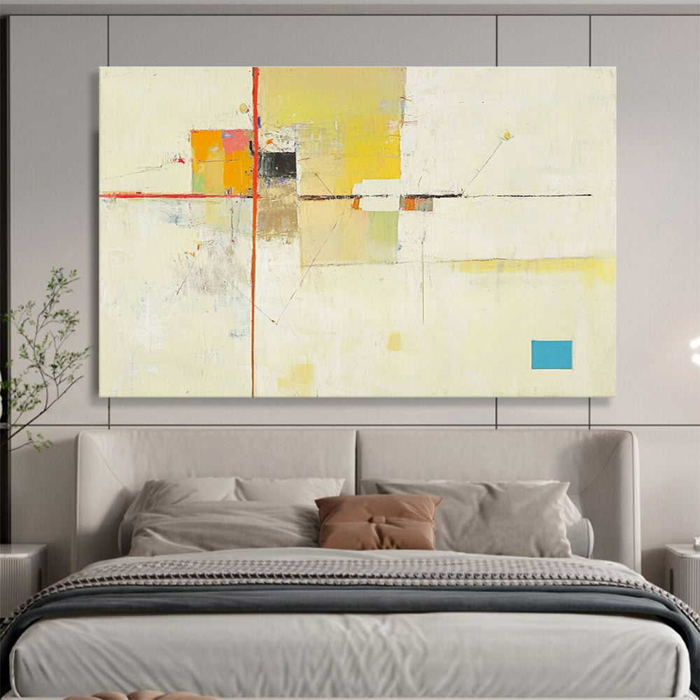 Minimalist Color Block Abstract Painting with Subtle Hues DYP490