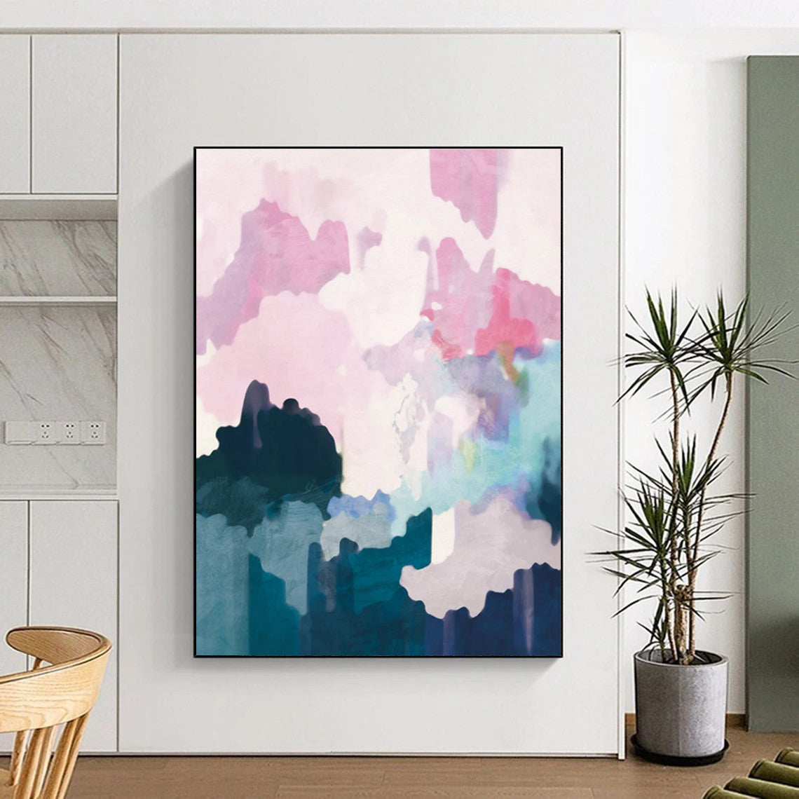 Pastel Abstract Shapes Painting ADGE235