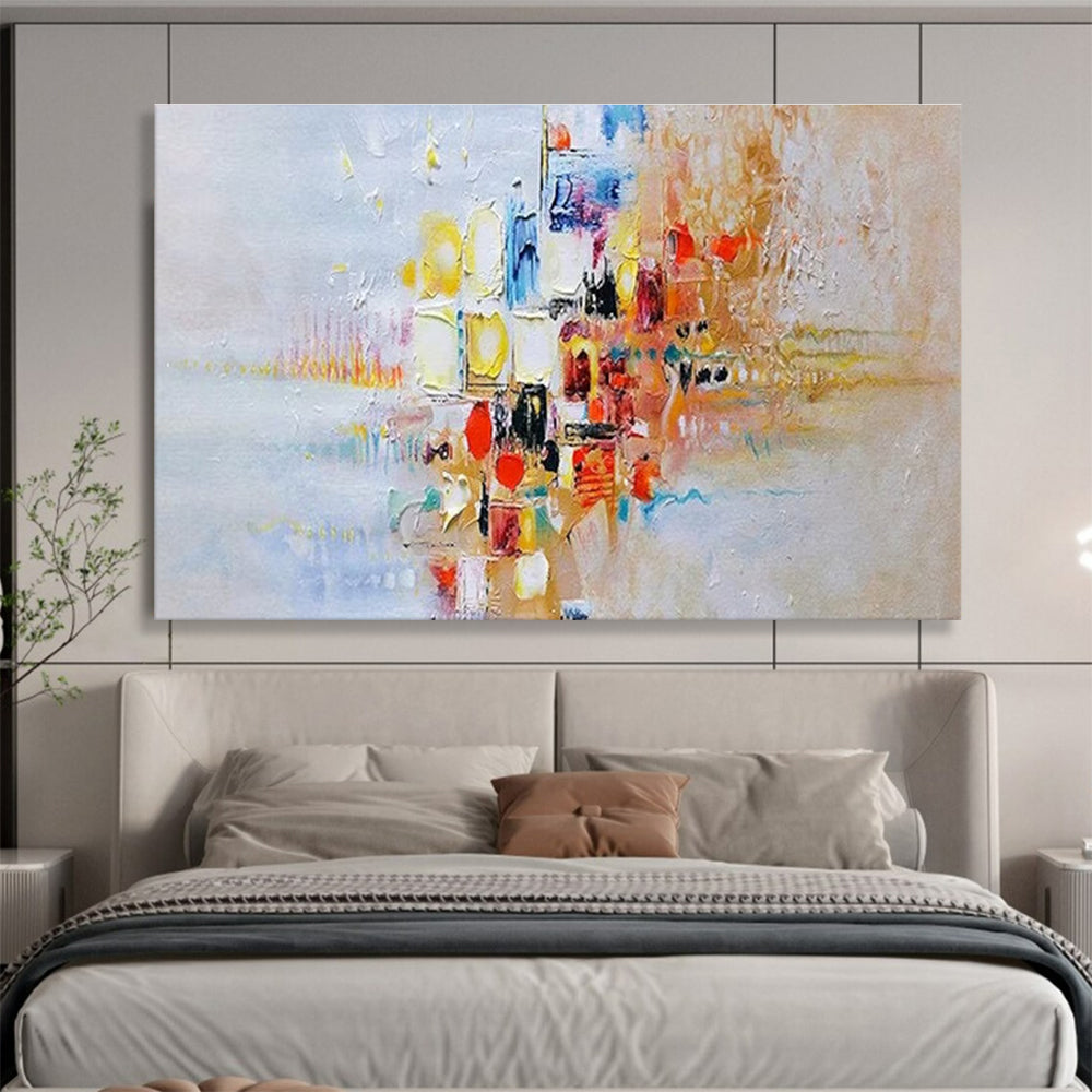 Colorful Urban Abstract Painting with Mixed Bright Hues THY180