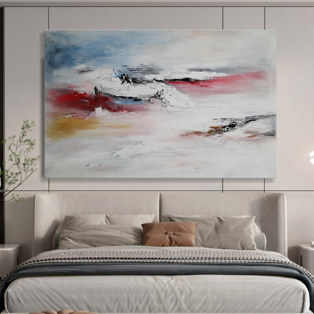 Soft Color Landscape Abstract Painting with Pastel Tones DYP333