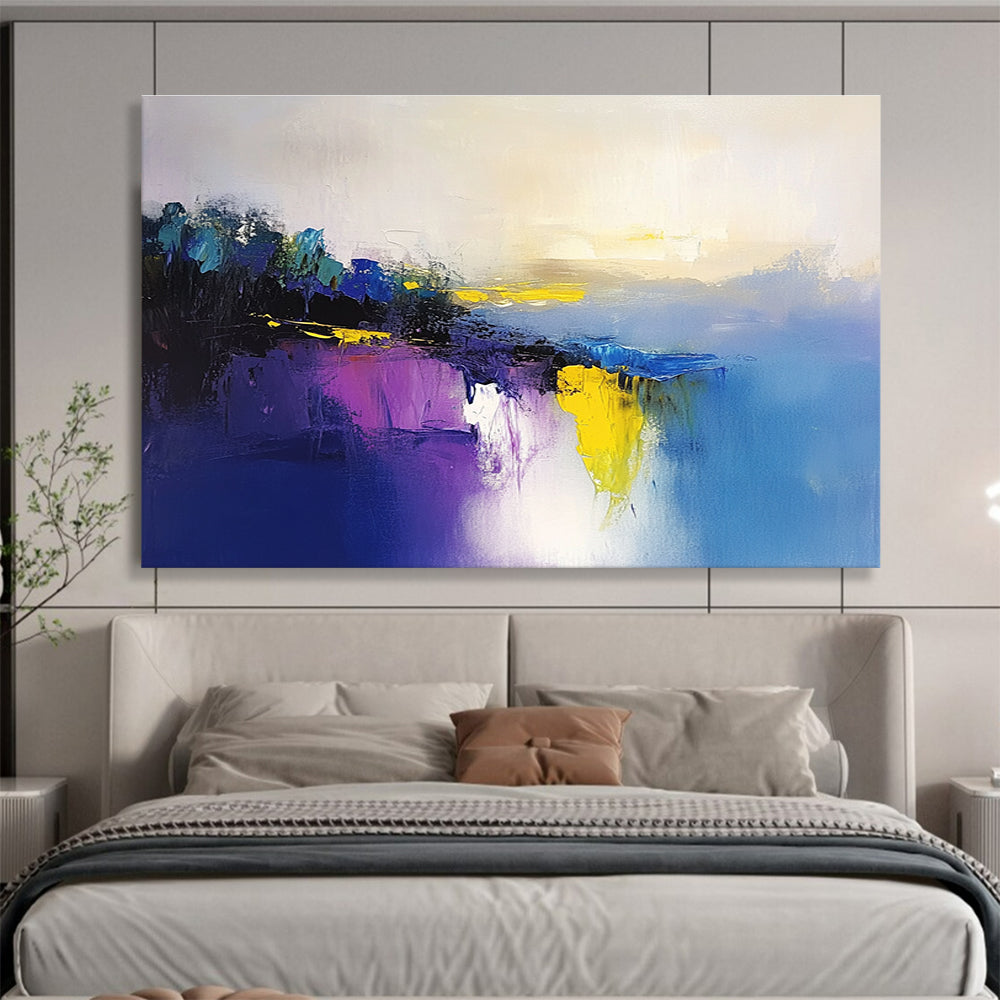 Colorful Lake Reflection Abstract Painting DYP475