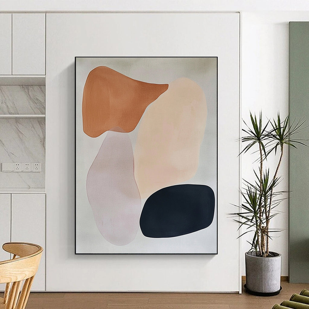 Earth - Toned Organic Shapes Abstract Painting GER851