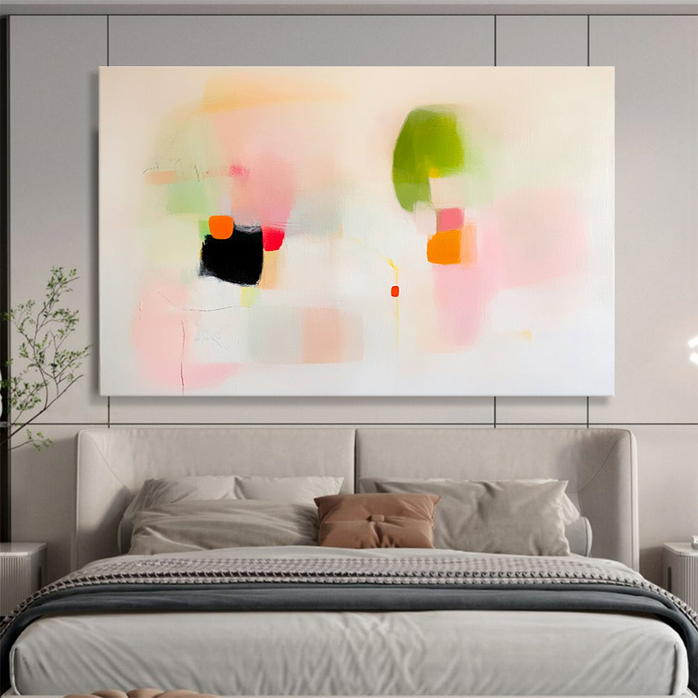 Delicate Abstract Forms Painting with Soft Colors DYP537