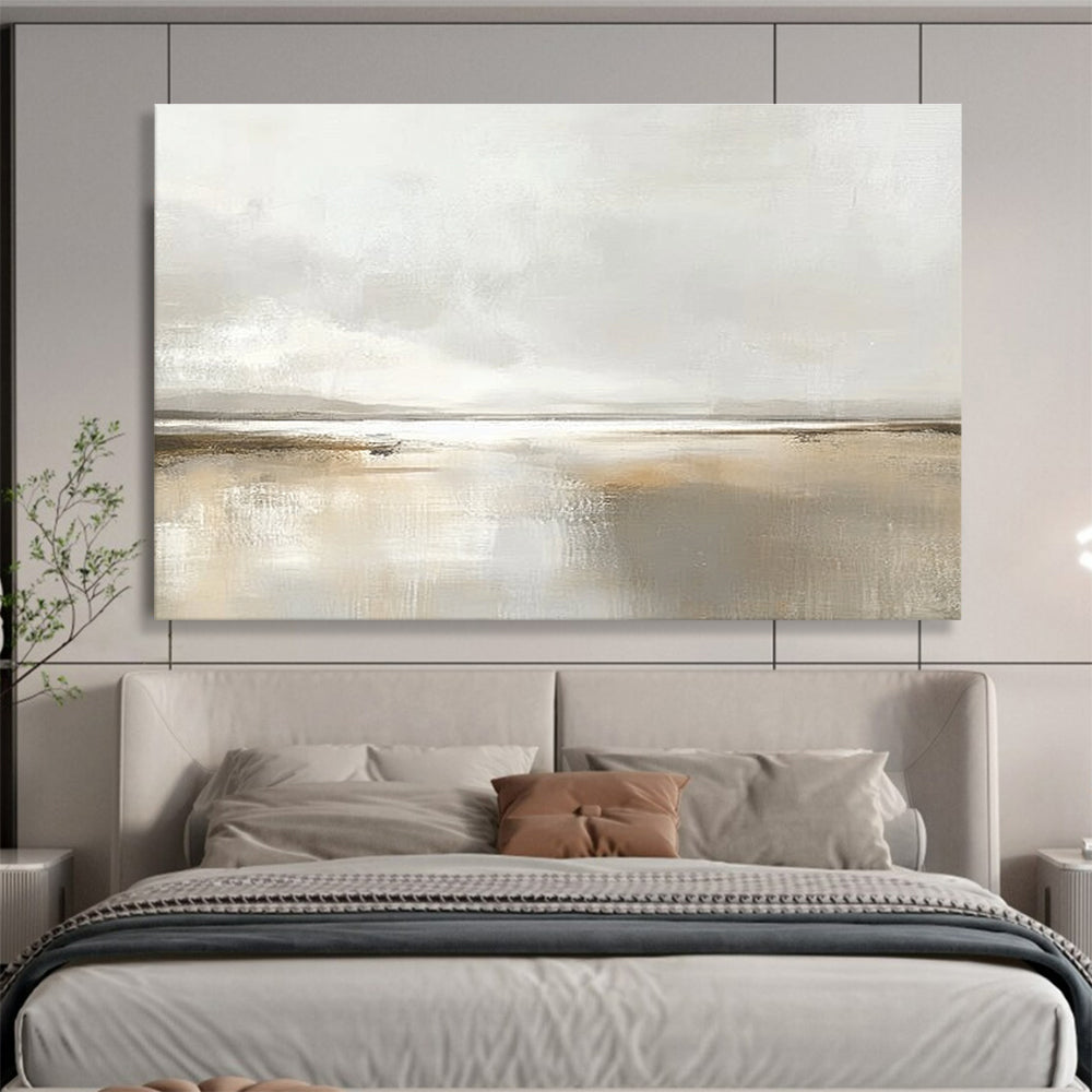 Minimalist Landscape Abstract Painting with Neutral Tones DYP225