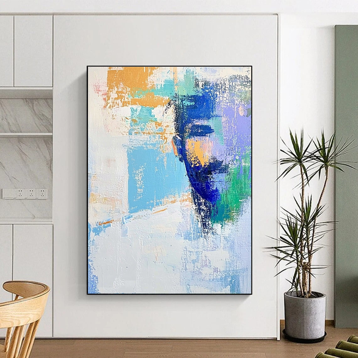 Colorful Abstract Painting with Portrait Elements GER570
