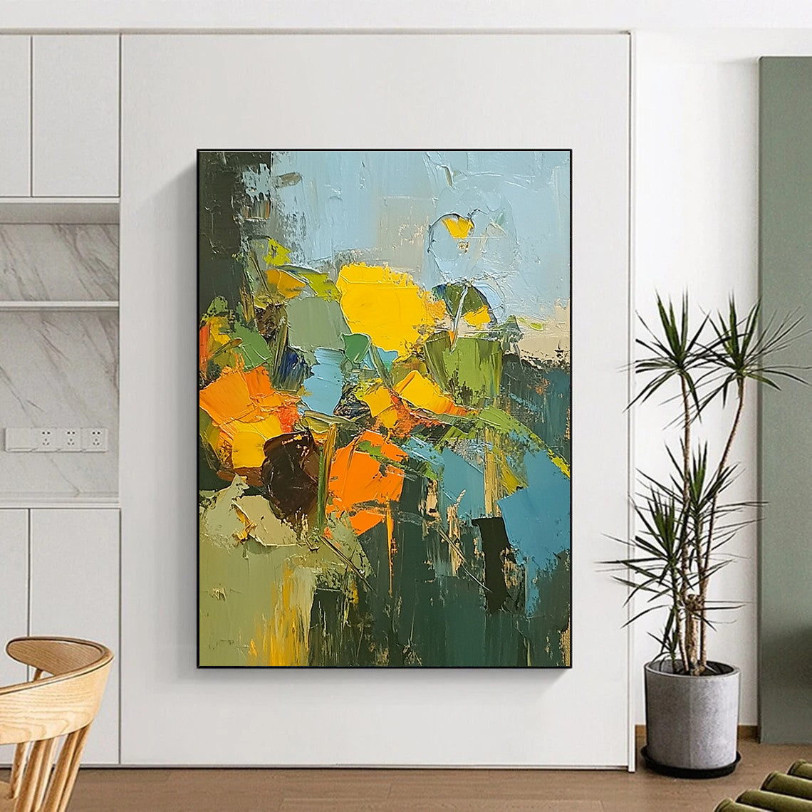 Colorful Abstract Flower Bouquet Painting GER614