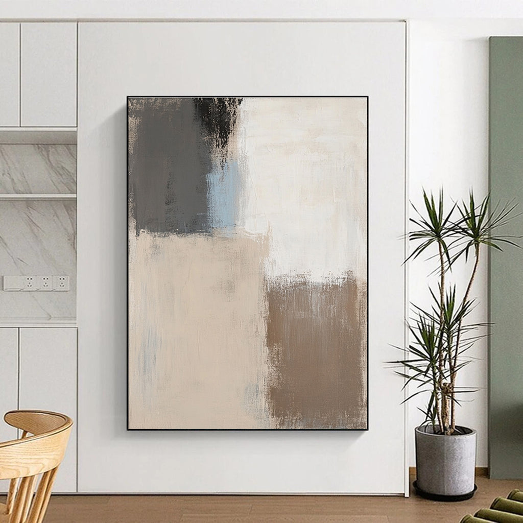 Muted Tone Abstract Painting with Soft Textures GER702