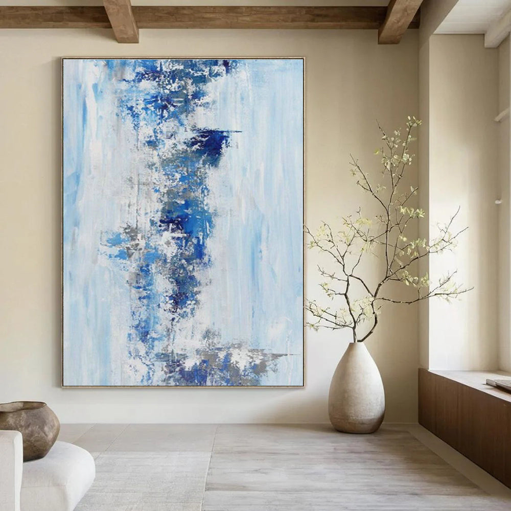 Oversized Custom Hand-Painted Abstract Artwork for Minimalist Interior Design Showrooms  DLZ0072