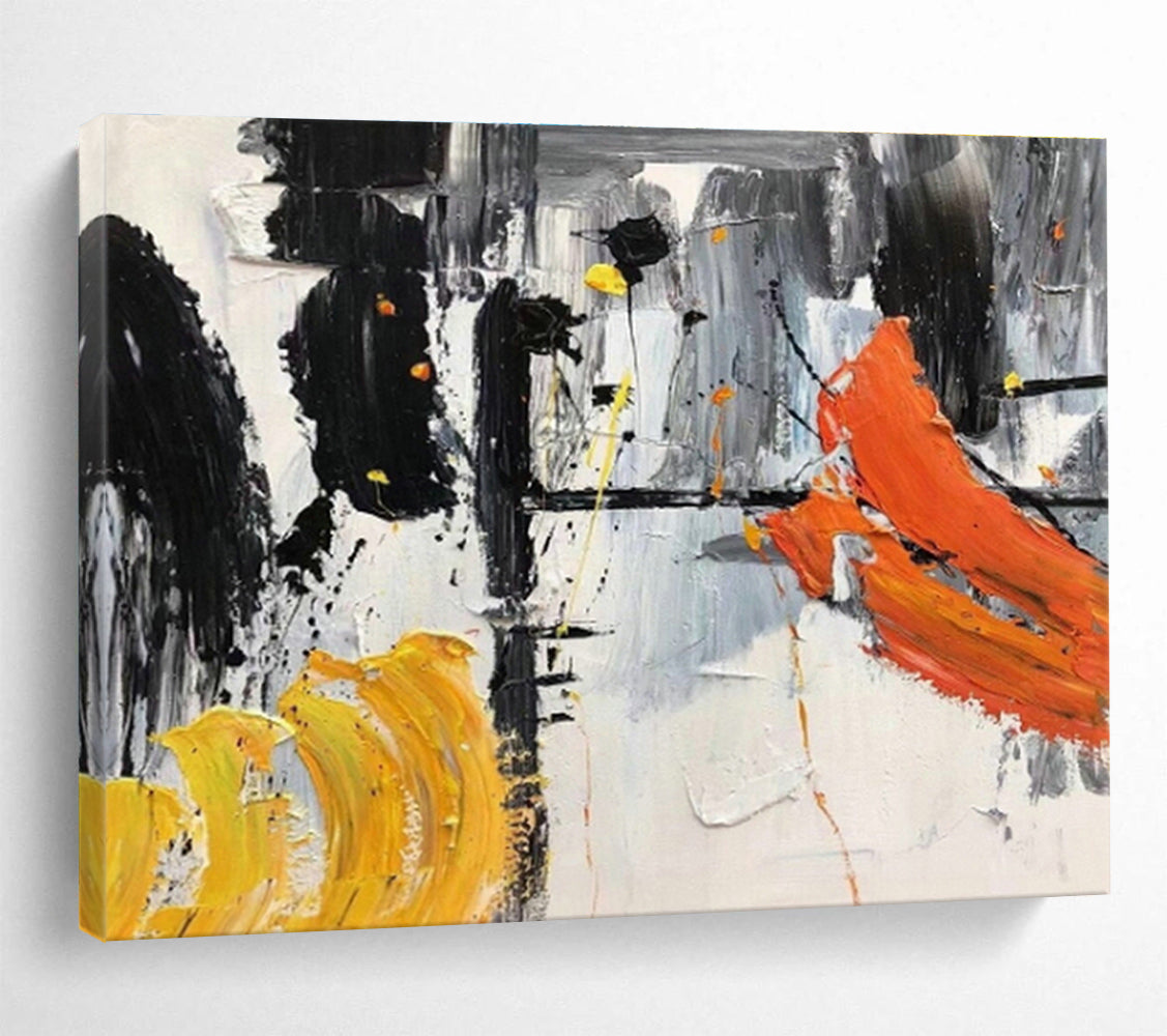 Bespoke Vertical Sports Arena Oversized Abstract Hand-Painted Art DLZ2571