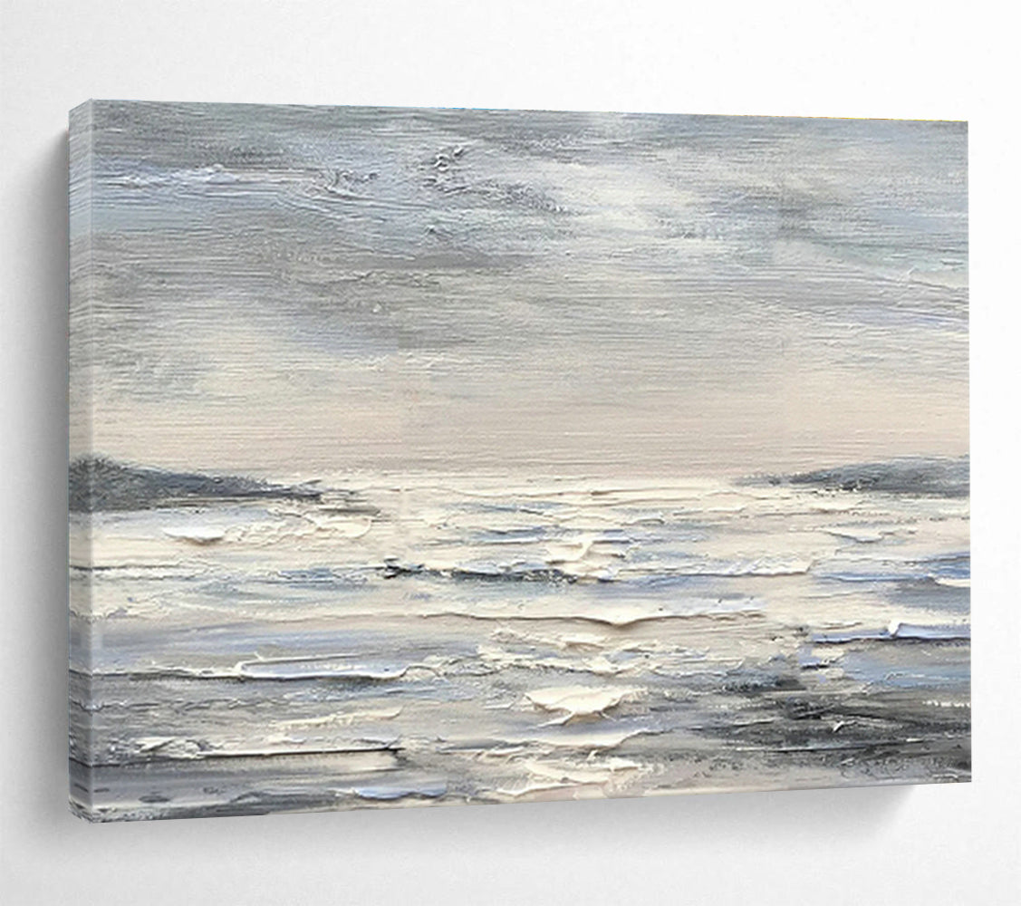 Customized Large Abstract Hand Painting for Antarctic Marine Mammal Tagging and Tracking Station DLZ3014