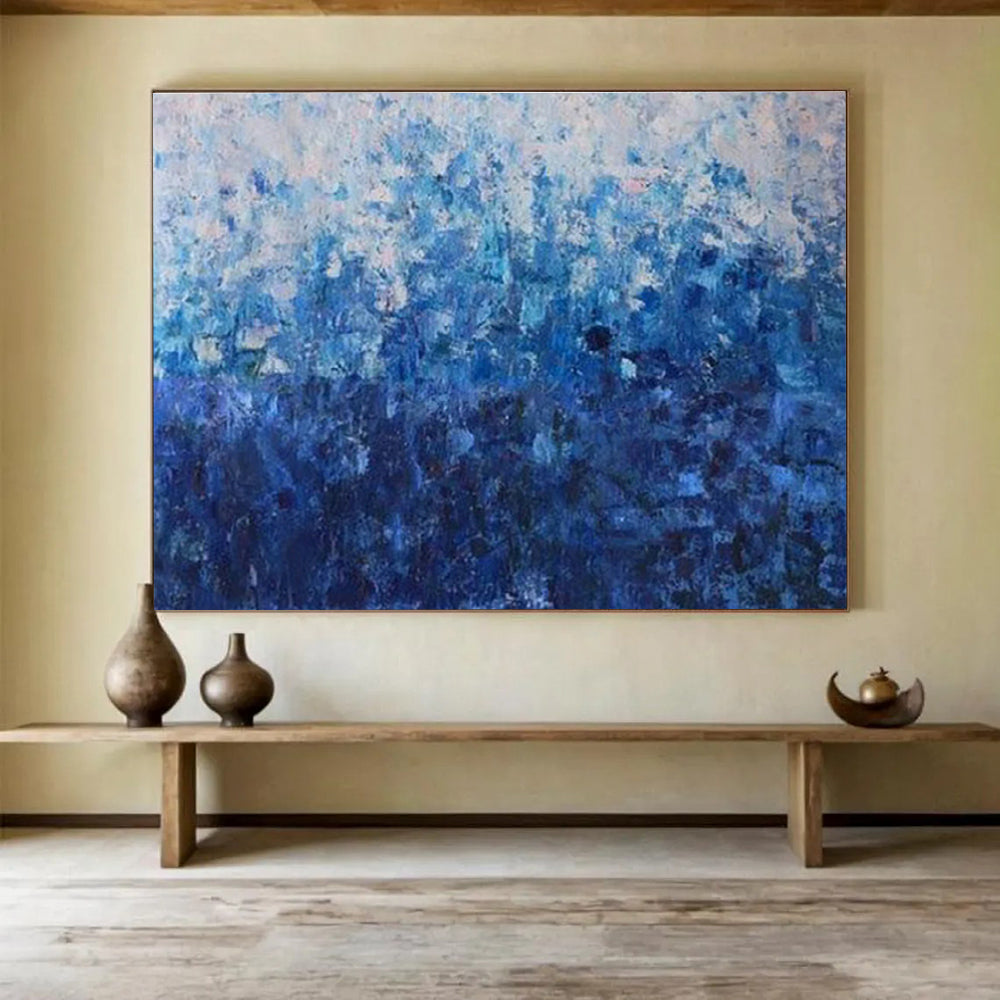 Large-Size Custom Abstract Hand Painting for Urban Vertical Farming Aquaponics System Integration Facility DLZ3044