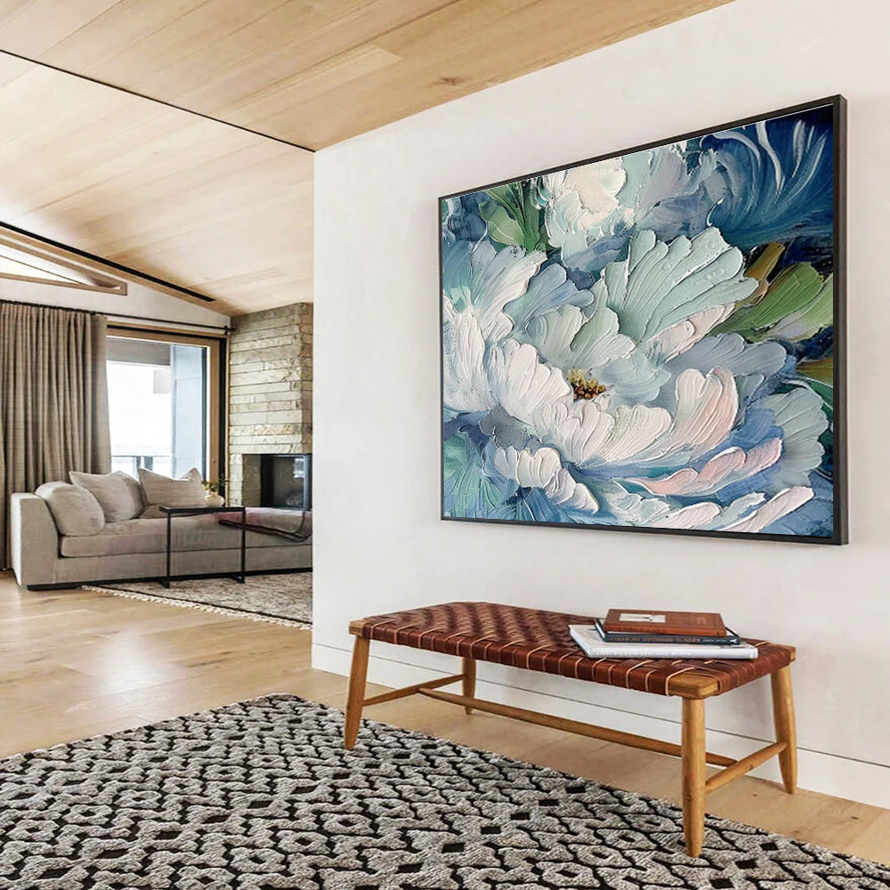 Oversized Custom Abstract Hand Painting for Arctic Permafrost Carbon Release Research Station DLZ3059