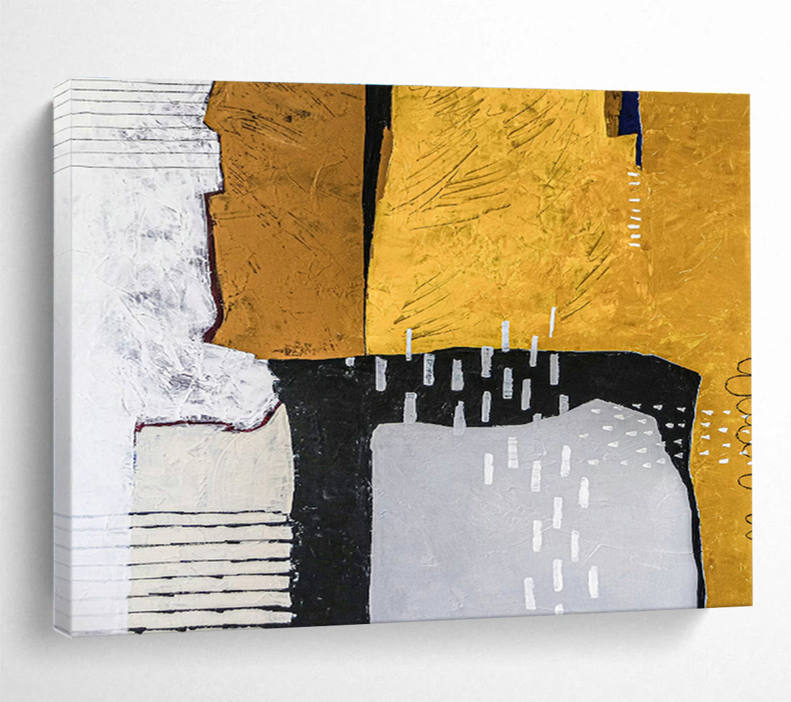 Large-Size Custom Hand-Painted Abstract Painting for Urban Rooftop Vertical Garden Nursery DLZ2958