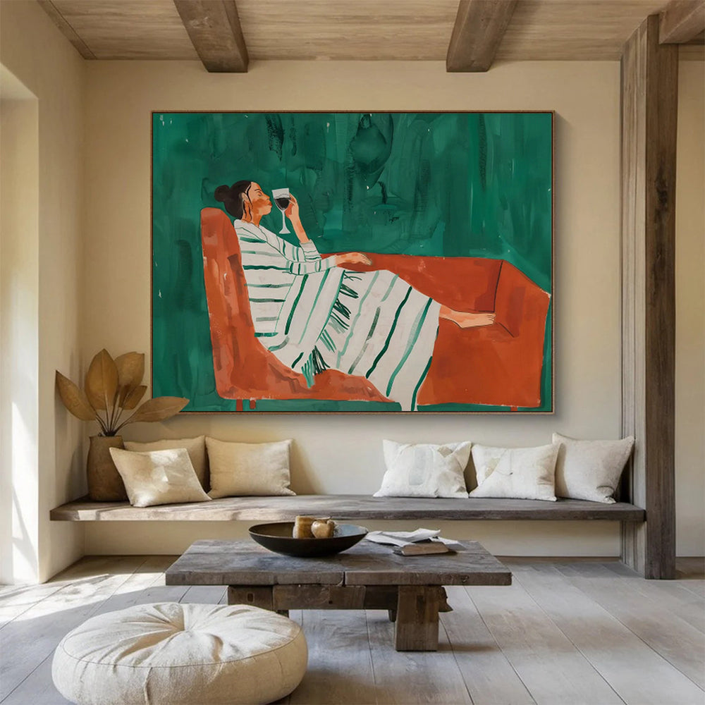 Tailored Lunar Regolith Processing Facility Giant Abstract Hand Painting DLZ2617