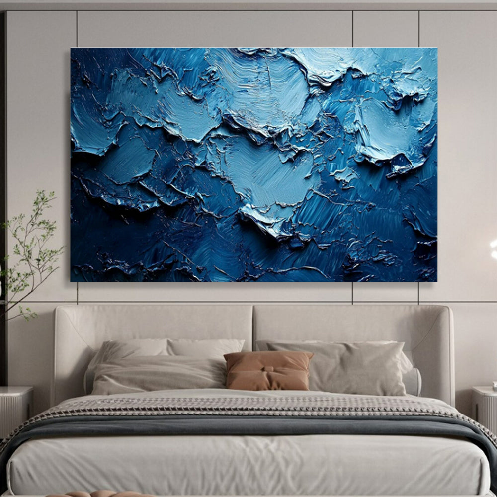 Oversized Custom Hand-Painted Abstract Art for Antarctic Marine Bacterial Community Ecology Research Base DLZ3142