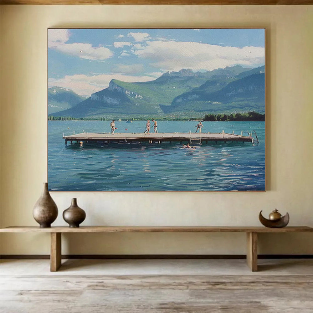 Customizable Corridor Giant Abstract Hand Painting