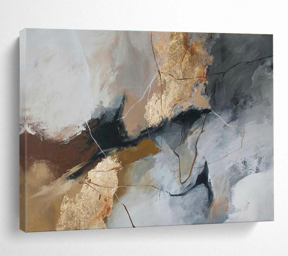 Oversized Custom Abstract Hand Painting for Floating City Administrative Center DLZ2902
