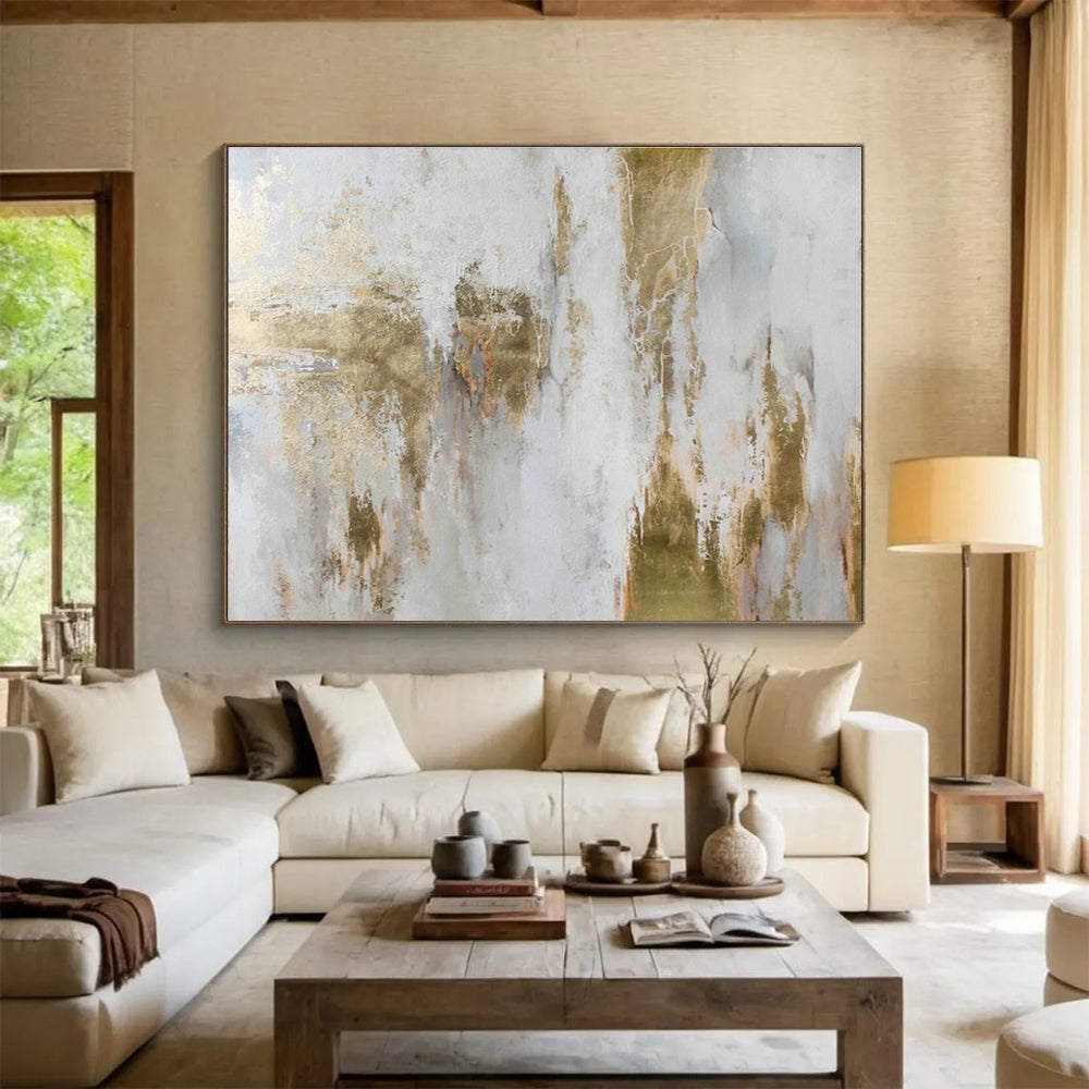 Custom Giant Abstract Hand Painting for Treehouse Resort Common Area DLZ2905