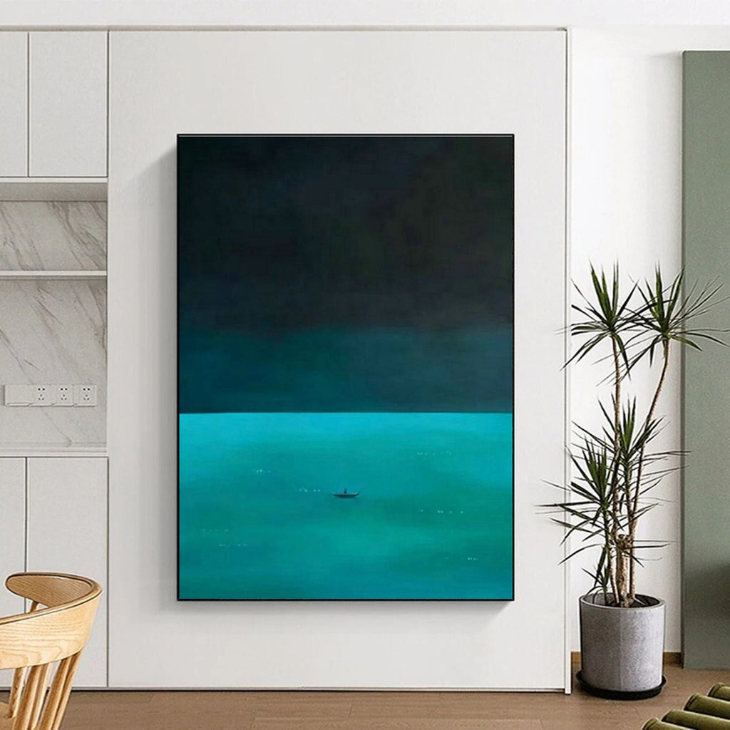 Striking Large Custom Hand-Painted Abstract Art - Artistic Innovation for Artificial Intelligence Research Centers  DLZ0293