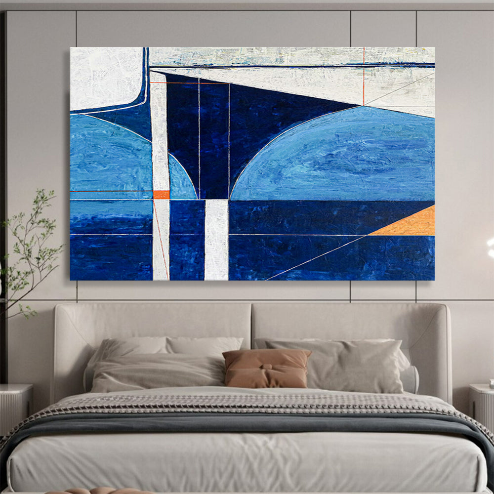 Large-Size Custom Abstract Hand Painting for Mangrove Swamp Eco-Lodge Reception DLZ2924