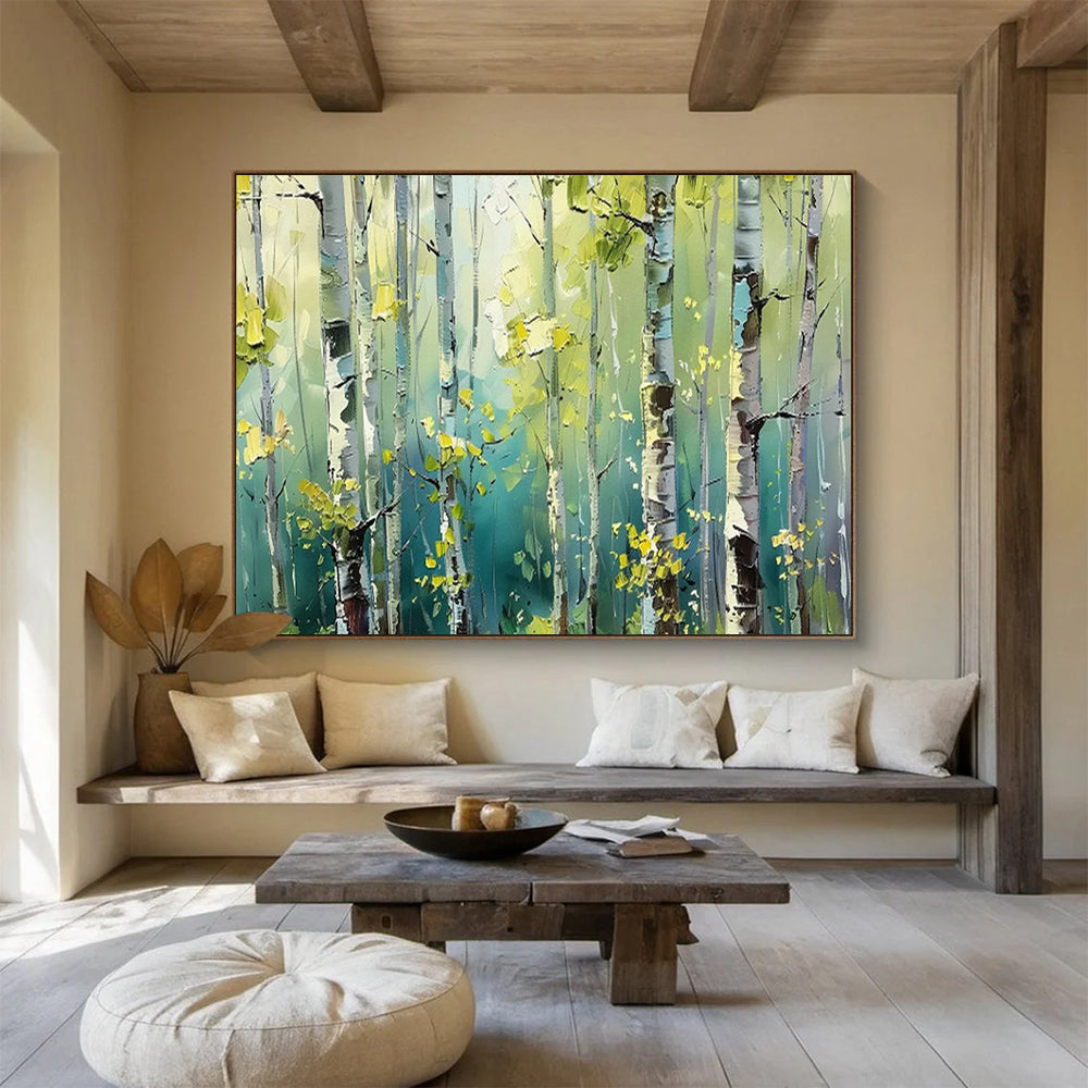 Custom Giant Abstract Hand Painting for Vertical Urban Aquarium Water Filtration Facility DLZ3054
