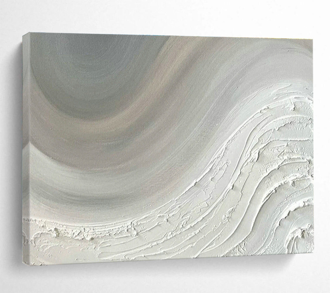 Oversized Custom Abstract Hand Painting for Arctic Ice Core Analysis Laboratory DLZ2968