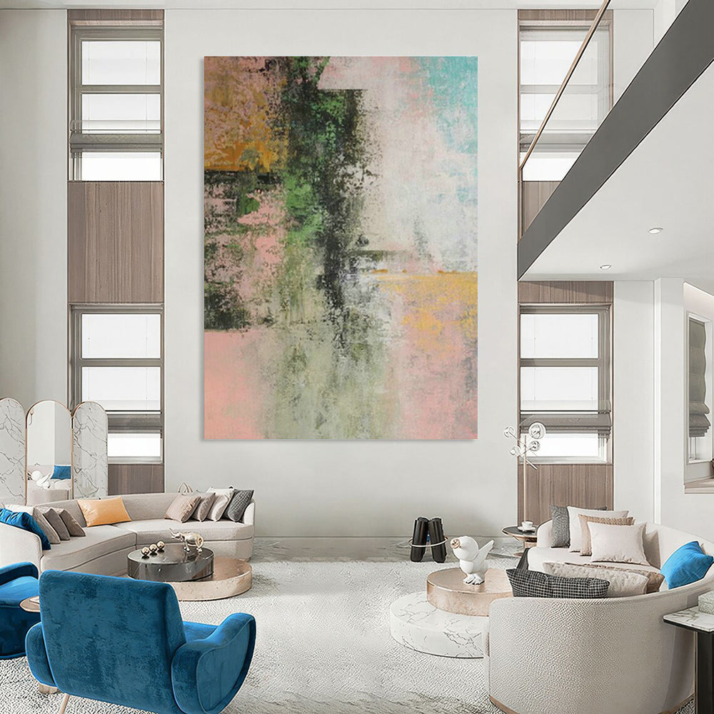 Oversized Custom Handmade Abstract Painting for Traditional Japanese Kimono Ateliers  DLZ0044