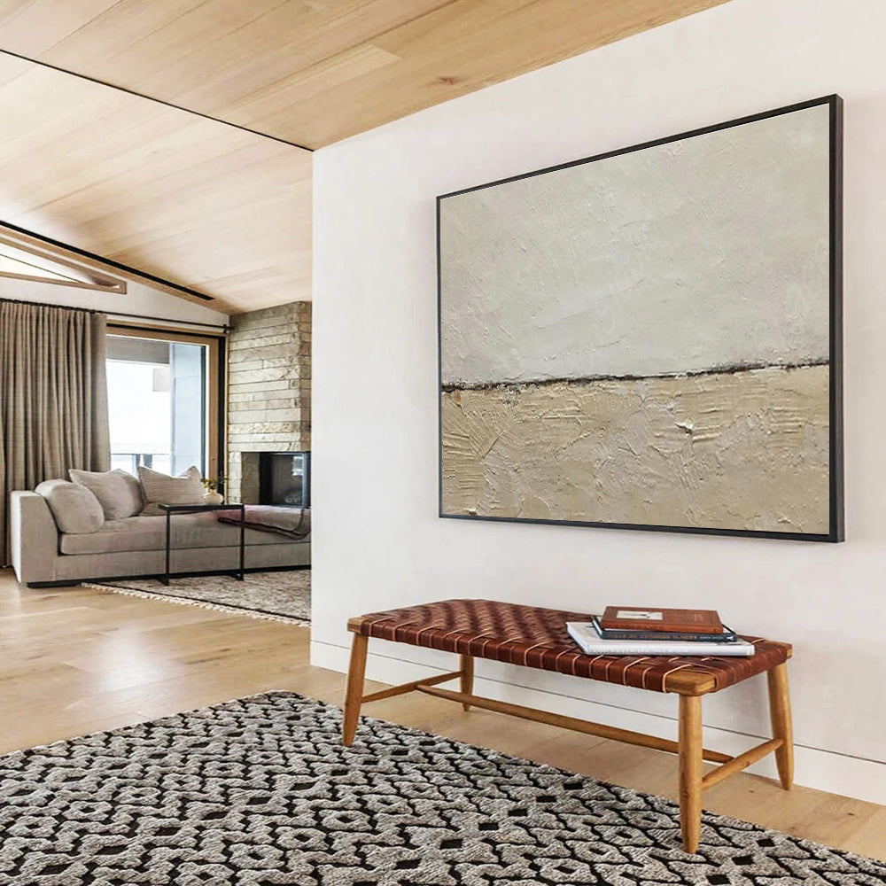 Oversized Custom Abstract Hand Painting for Green Building Construction Site Office DLZ2836