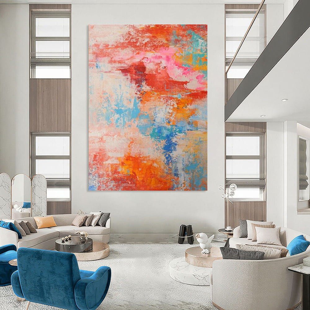 Extra Large Custom Hand-Painted Abstract Art for Rowing Clubs  DLZ0030