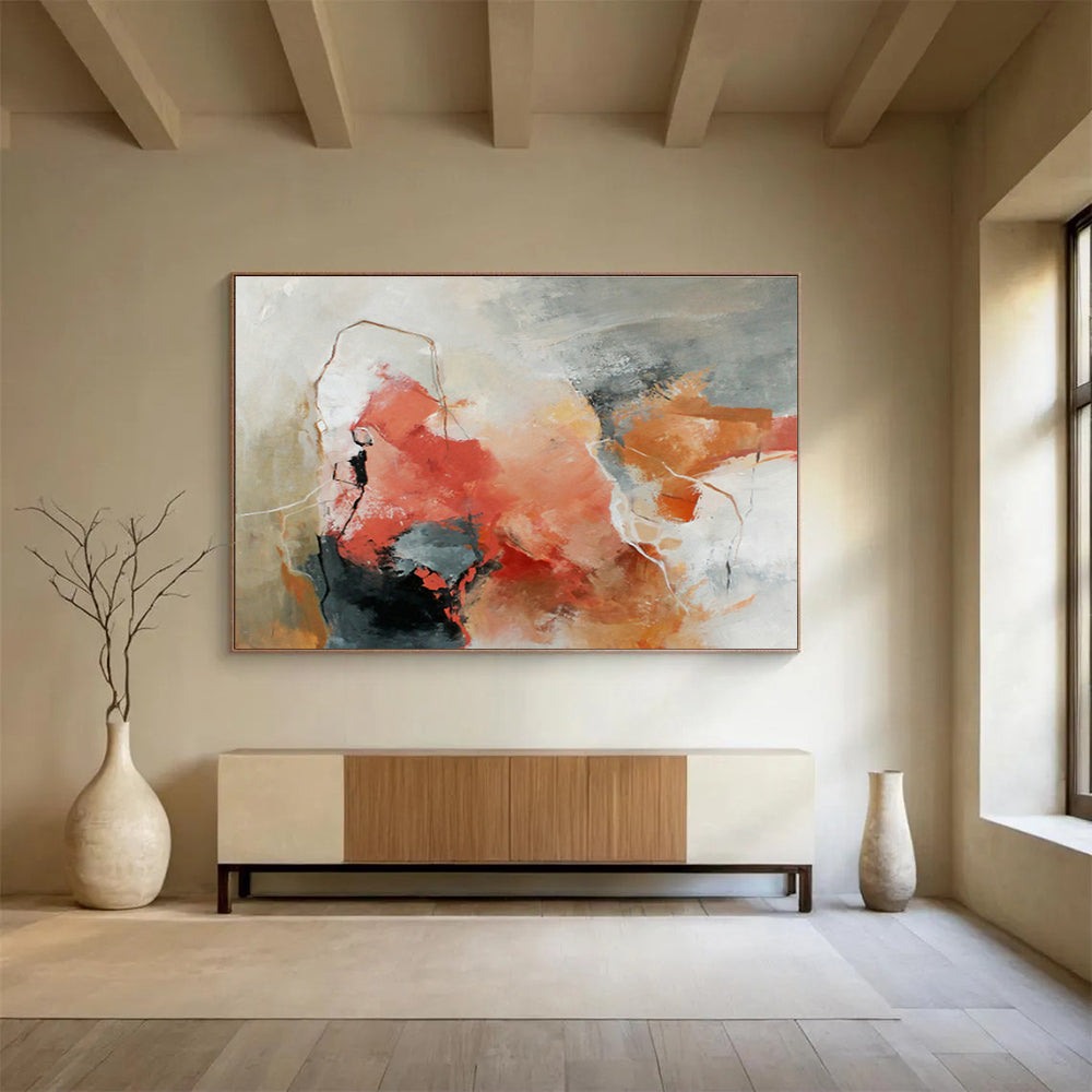Custom Giant Abstract Hand Painting for Virtual Real Estate Showroom DLZ2899
