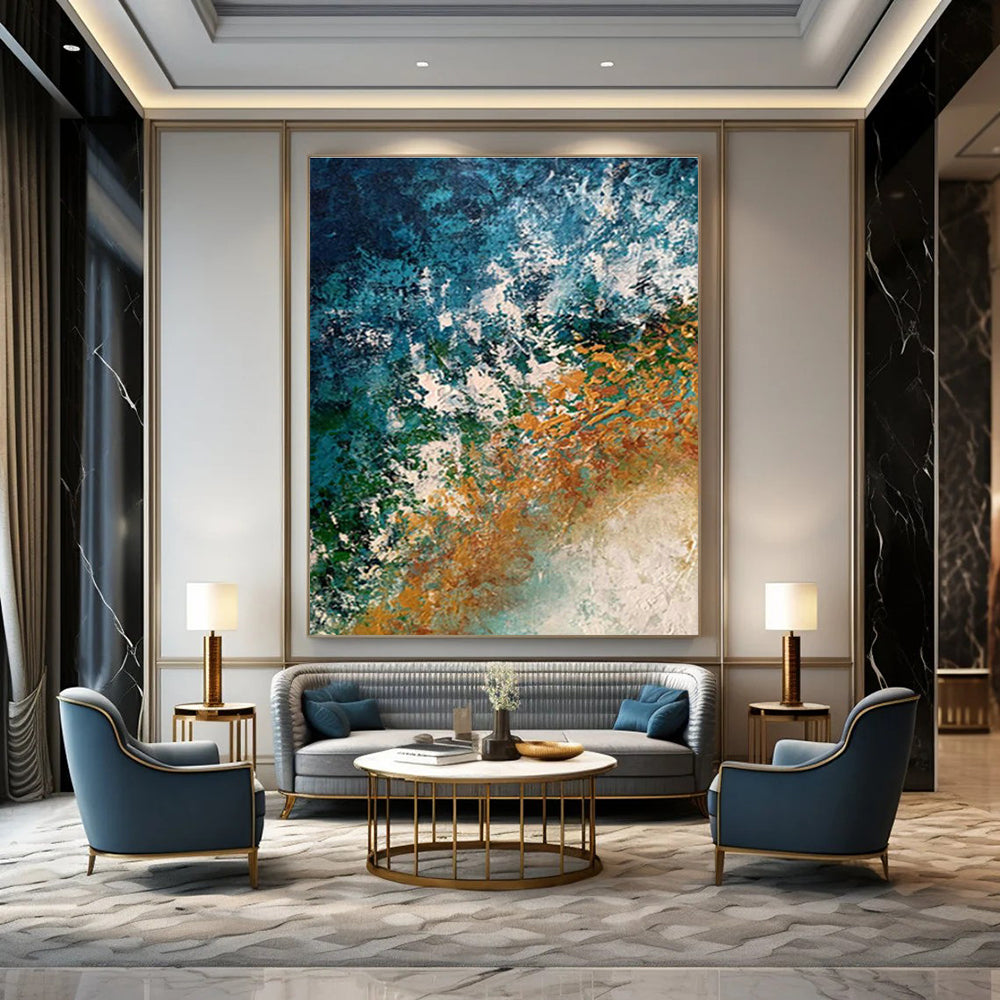 Oversized Customizable Handmade Abstract Canvas for Jewelry Boutiques  DLZ0009