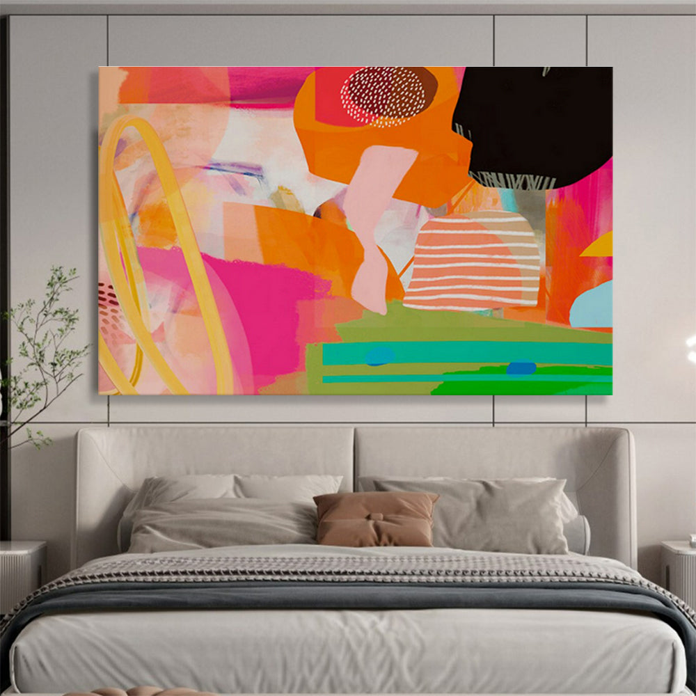 Bespoke Underwater Theme Restaurant Oversized Abstract Hand-Painted Art DLZ2589